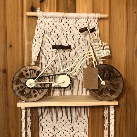 - Decorative Bicycle With Working Chain & Pedals. Handmade In India, Cream… - Picture 3 of 5